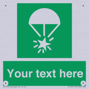 Custom sign safe condition Rocket parachute flare